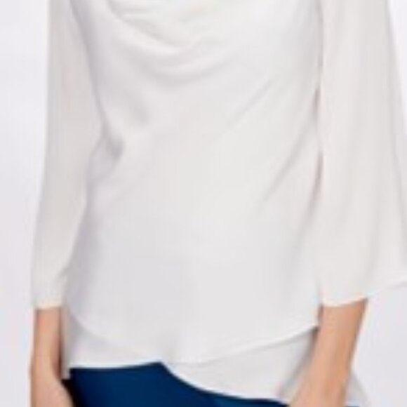 Joseph Ribkoff  chic Cream off white  Cowl Neck Blouse size 10 - Picture 11 of 16